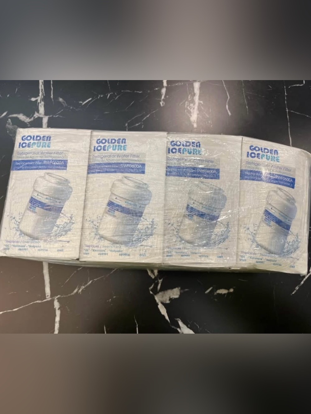 NEW 3 GOLDEN ICEPURE GE WATER FILTERS RWF0600A (NWT)